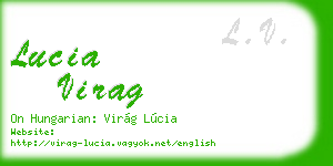 lucia virag business card